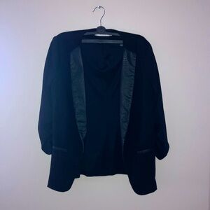 Ricki’s Leather-Lined Blazer with Ruffle Sleeves